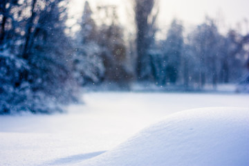 Snowing winter background 