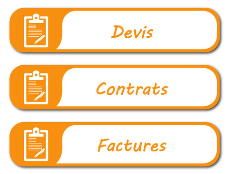 Panneau devis, contrats, factures.