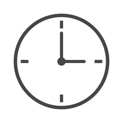 Clock icon, Vector illustration