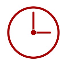 Red clock icon