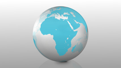 Fototapeta na wymiar Glass material globe - Europe and Africa