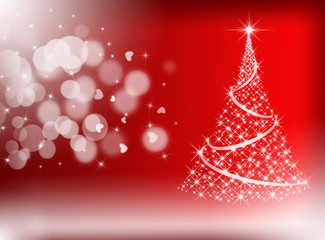 Christmas background with Christmas tree
