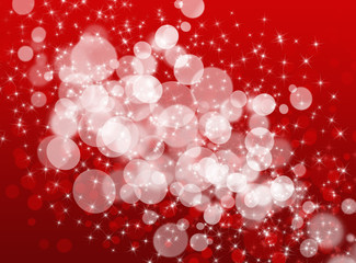 Shiny starry lights on red Christmas background