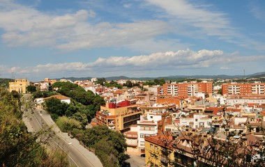 Fototapeta premium blick auf malgrat de mar vom park de castel