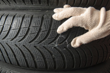 nail in tyre