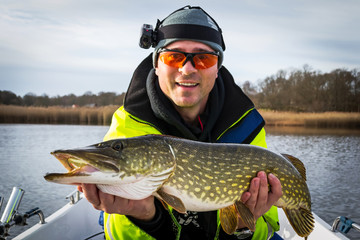 November pike fishing in Swedish sea