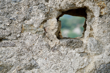 view through a wall