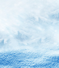 Background of snow. Winter landscape