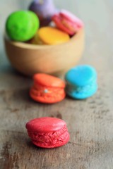 traditional french colorful macaroons