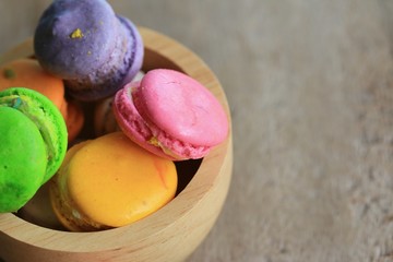 traditional french colorful macaroons