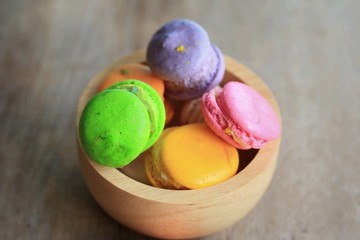 traditional french colorful macaroons
