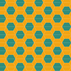 Seamless abstract hexagonal tiles pattern background, Vector illustration