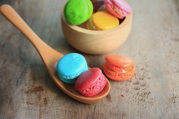 traditional french colorful macaroons