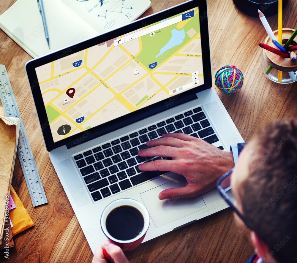 Poster map mapping location guideline navigation concept