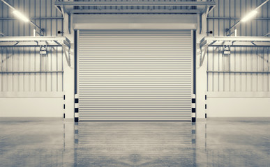 Roller door or roller shutter. Also called security door or security shutter with automatic system....
