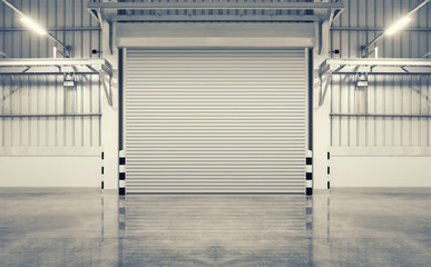 Roller door or roller shutter. Also called security door or security shutter with automatic system....