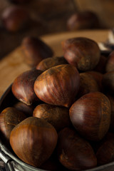 Raw Brown Organic Italian Chestnuts