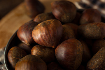 Raw Brown Organic Italian Chestnuts