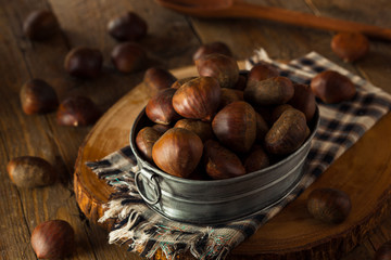 Raw Brown Organic Italian Chestnuts