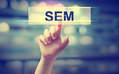 SEM - Search Engine Marketing concept