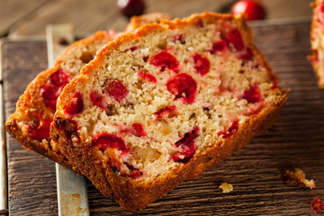 Hot Homemade Cranberry Bread