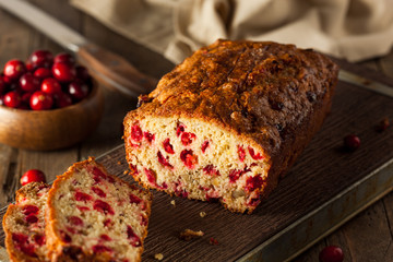 Hot Homemade Cranberry Bread