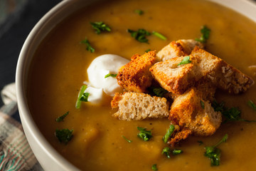 Homemade Hot Butternut Squash Soup