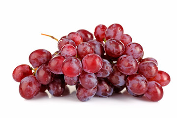 Red grape isolated on white