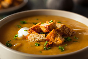 Homemade Hot Butternut Squash Soup