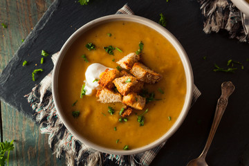 Homemade Hot Butternut Squash Soup