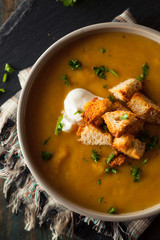Homemade Hot Butternut Squash Soup