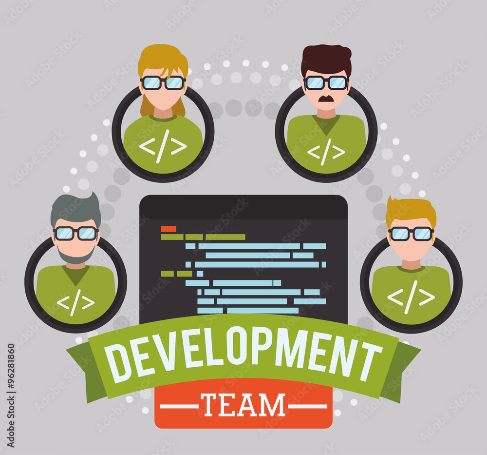 Poster web developer design