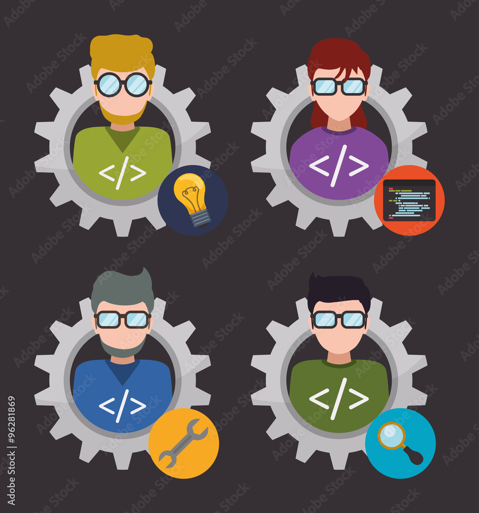 Poster web developer design