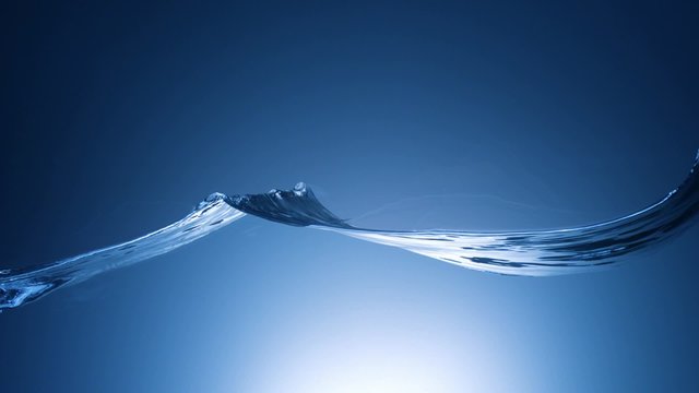 Water surface wave shooting with high speed camera.
