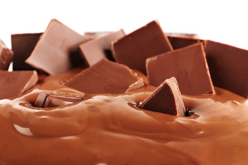 Chocolate isolated on white