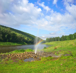 Fountain on the river Ai.
