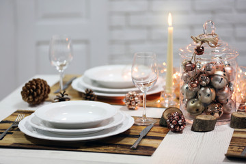 Beautiful Christmas table setting