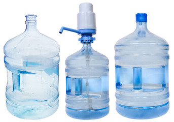 set of5 gallon Drinking Water bottles - obrazy, fototapety, plakaty