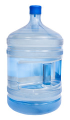 closed 5 gallon plastic bottle with drinking water