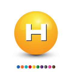 letter 3d circle logo icon