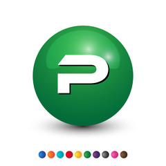 letter 3d circle logo icon