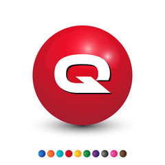 letter 3d circle logo icon