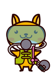 スキューバダイビングをする動物シリーズ