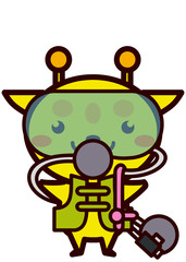 スキューバダイビングをする動物シリーズ