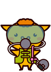 スキューバダイビングをする動物シリーズ