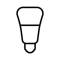Smart light bulb line art icon for apps