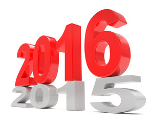 2015-2016 change new year 2016 isolated