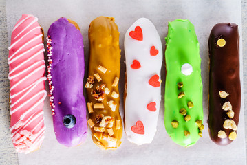 colorful eclairs