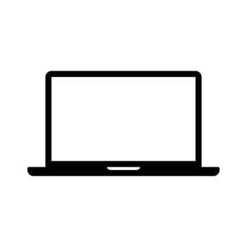Laptop computer flat icon for websites