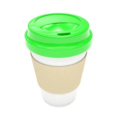 Coffee to go on white